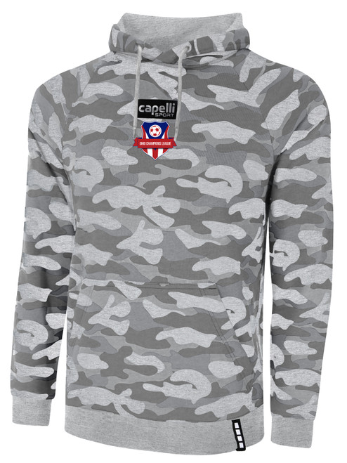 REFEREE LIFESTYLE FRENCH TERRY CAMO PULLOVER HOODIE LIGHT GREY COMBO BLACK - OCL