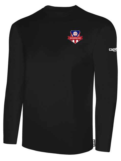 REFEREE BASICS COTTON LONG SLEEVE TEE SHIRT BLACK WHITE - OCL