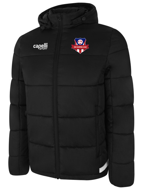 REFEREE UPTOWN SHORT WINTER JACKET BLACK WHITE - OCL