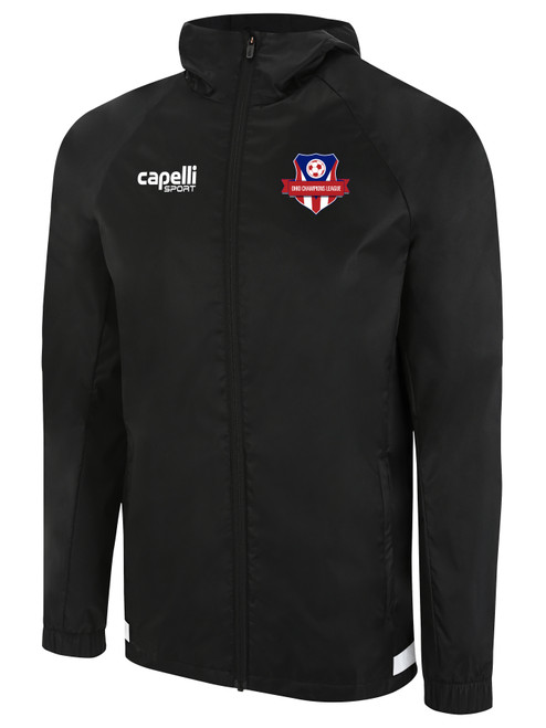 REFEREE UPTOWN RAIN JACKET BLACK WHITE - OCL