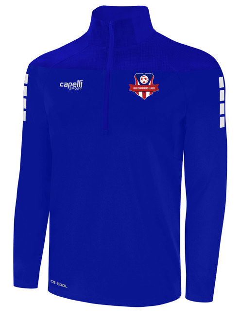 REFEREE TRIBECA 1/4 ZIP TRAINING JACKET ROYAL BLUE WHITE - OCL