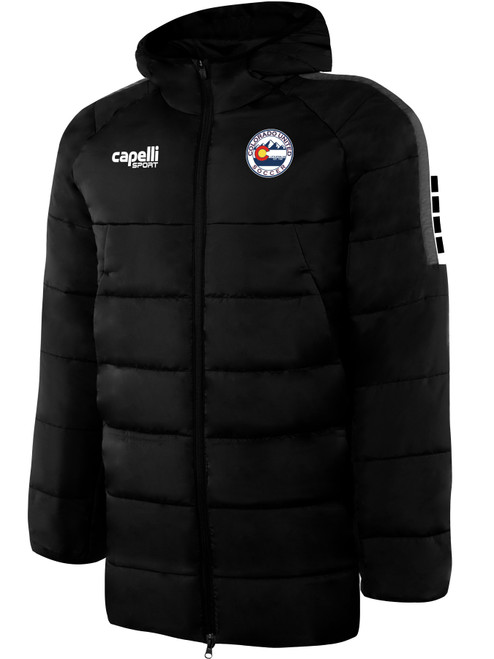 COLORADO UNITED MADISON STADIUM JACKET BLACK WHITE