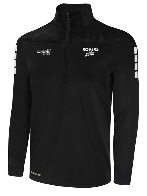 TSS ROVERS TRIBECA 1/4 ZIP TRAINING TOP BLACK