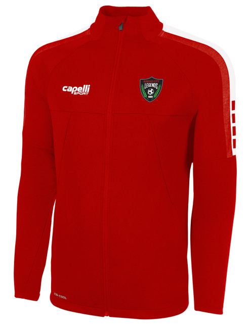 KC LEGENDS MADISON TRAINING JACKET RED WHITE