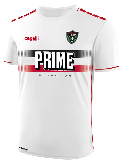 KC LEGENDS EMPIRE HOOP GRADIENT JERSEY WHITE RED BLACK -KIT