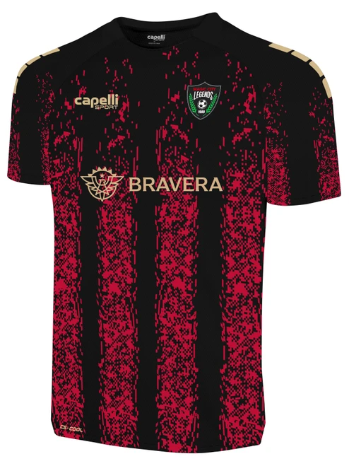 LEGENDS SC MAGIC CITY MET PIXEL STRIPE JERSEY BLACK BRIGHT GOLD RED