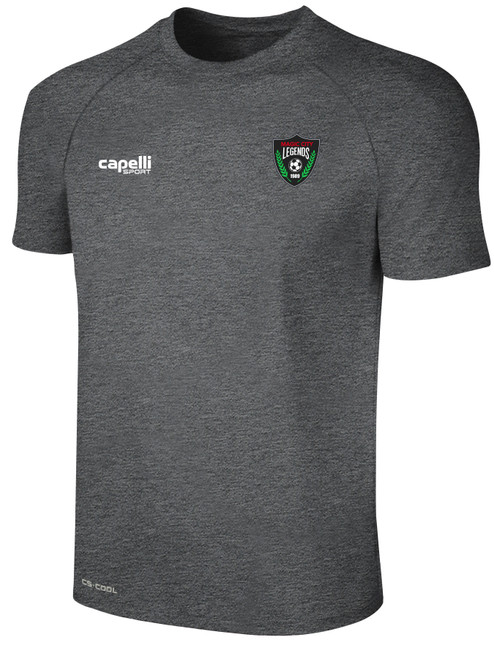 LEGENDS SC MAGIC CITY BASICS II  TRAINING JERSEY DARK HEATHER GREY WHITE
