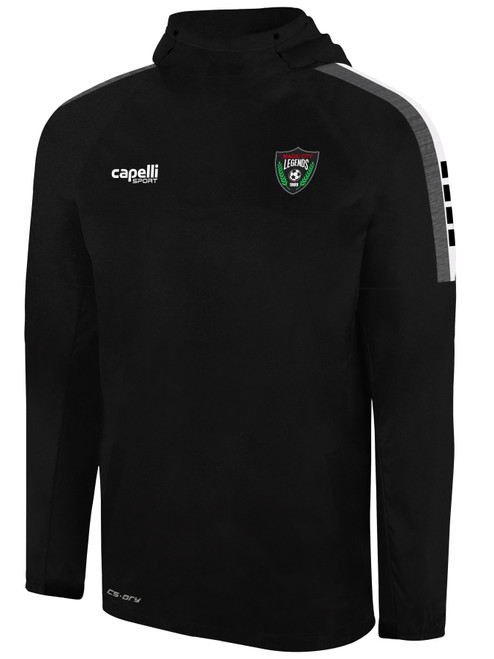 LEGENDS SC MAGIC CITY MADISON WARM TRAINING TOP BLACK WHITE