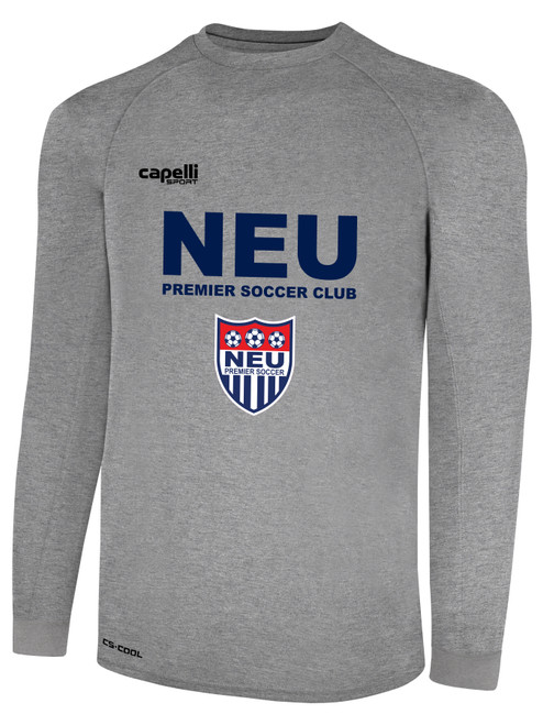 NORTHEAST UNITED PREMIER SC BASICS II TRAINING JERSEY LIGHT HEATHER GREY BLACK