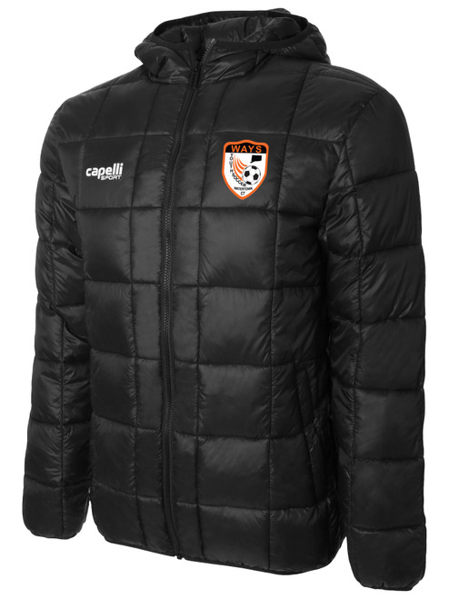 WATERTOWN FC BASICS LIGHT WEIGHT JACKET BLACK WHITE