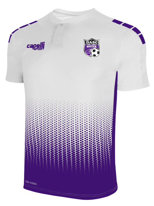 DILLSBURG SC SOHO FUSION SHORT SLEEVE JERSEY WHITE PURPLE -KIT