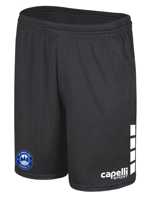 FC WESTLAKE COMPETITIVE TEAM MATCH  SHORTS DARK GREY WHITE -KIT
