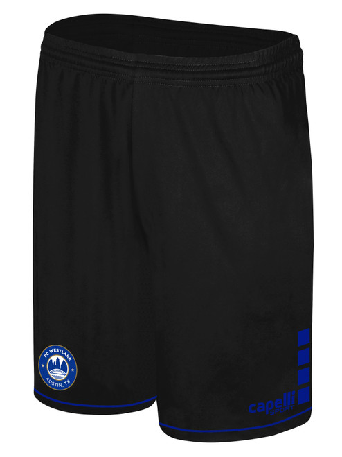 FC WESTLAKE COMPETITIVE EMPIRE SHORTS BLACK ROYAL BLUE -KIT