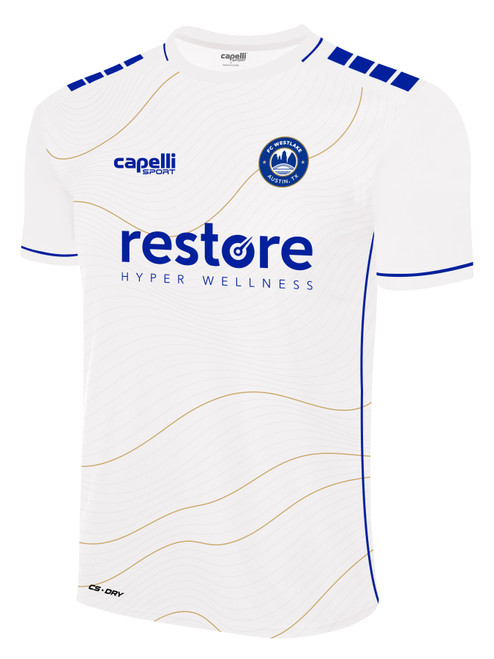 FC WESTLAKE ELITE EMPIRE FLOW LINES JERSEY WHITE ROYAL BLUE -KIT