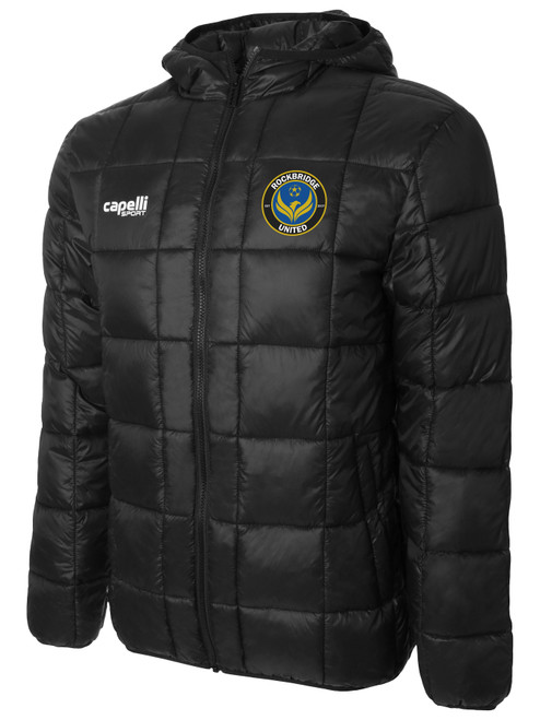 ROCKBRIDGE UNITED BASICS LIGHT WEIGHT JACKET BLACK WHITE