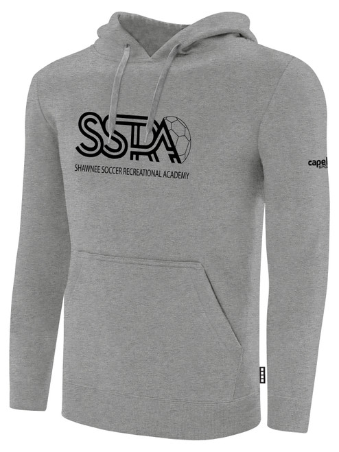 FC ALLIANCE  PULLOVER FLEECE HOODIE FC ALLIANCE ON WEARERS CENTER CHEST LIGHT HEATHER GREY BLACK