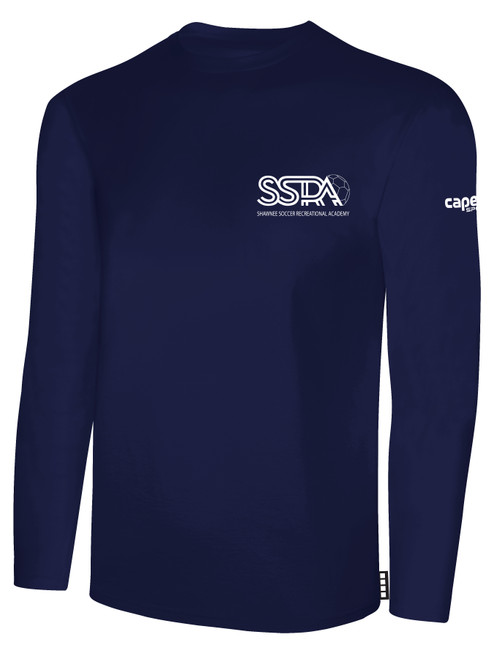 FC ALLIANCE  LONG SLEEVE COTTON T-SHIRT FC ALLIANCE WEARERS LEFT CHEST NAVY WHITE