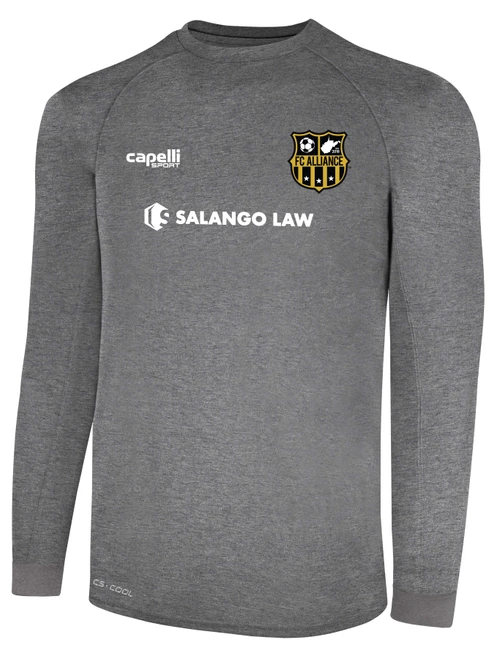 FC ALLIANCE BASICS II LONG SLEEVE TRAINING TOP  DARK HEATHER GREY WHITE