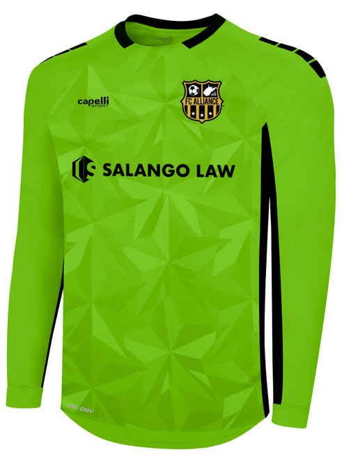 FC ALLIANCE PITCH STAR LONG SLEEVE GOALKEEPER JERSEY  NEON GREEN BLACK