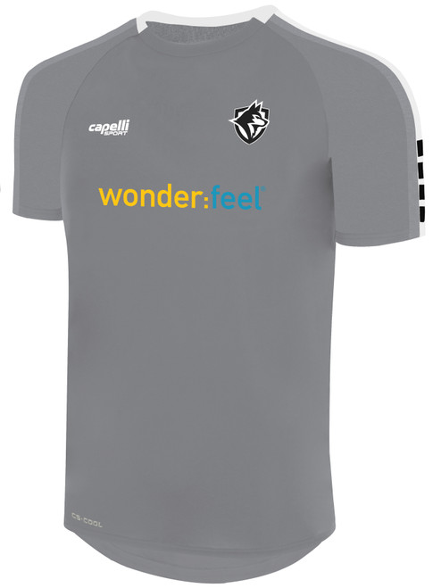 DIABLO VALLEY DP LEAGUE MADISON SHORT SLEEVE TRAINING TOP LIGHT GREY WHITE -KIT