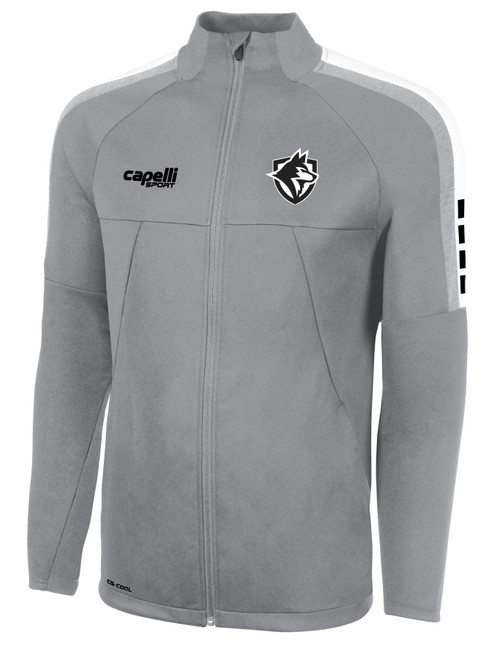 DIABO VALLEY MADISON TRAINING JACKET LIGHT GREY WHITE