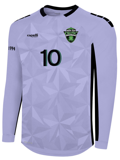NORTH TEXAS CELTIC FC  PITCH STAR LONG SLEEVE GOALKEEPER JERSEY  LAVENDER BLACK