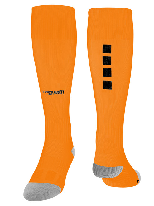 NORTH  TEXAS CELTIC FC  4 CUBE MATCH SOCKS NEON ORANGE BLACK