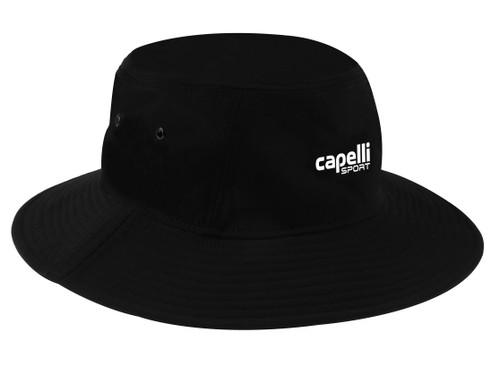 NEW BRITAIN SOCCER CS SUN HAT BLACK WHITE