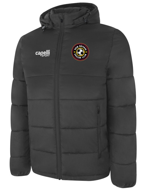 NEW BRITAIN SOCCER BASICS WINTER JACKET DARK GREY WHITE