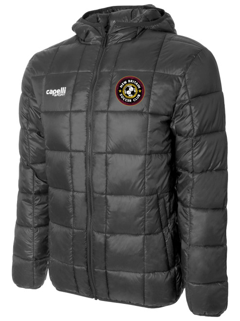 NEW BRITAIN SOCCER BASICS LIGHT WEIGHT JACKET DARK GREY WHITE