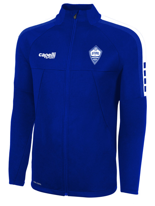 ORLAND PARK STING FC MADISON TRAINING JACKET ROYAL BLUE WHITE