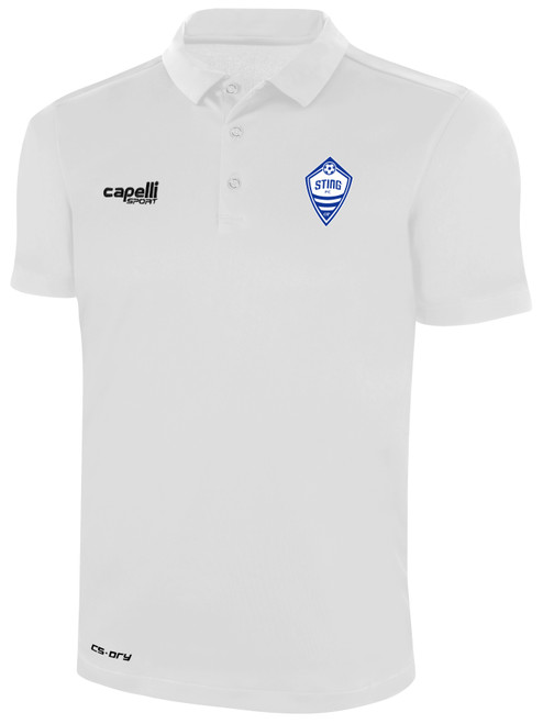 ORLAND PARK STING FC CLASSICS POLY POLO WHITE BLACK