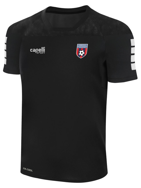REFEREE TRIBECA SHORT SLEEVE TRAINING TOP BLACK - CSOA