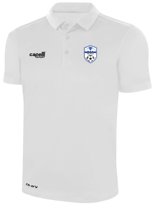 DIAMONDS SA   POLY POLO WHITE BLACK
