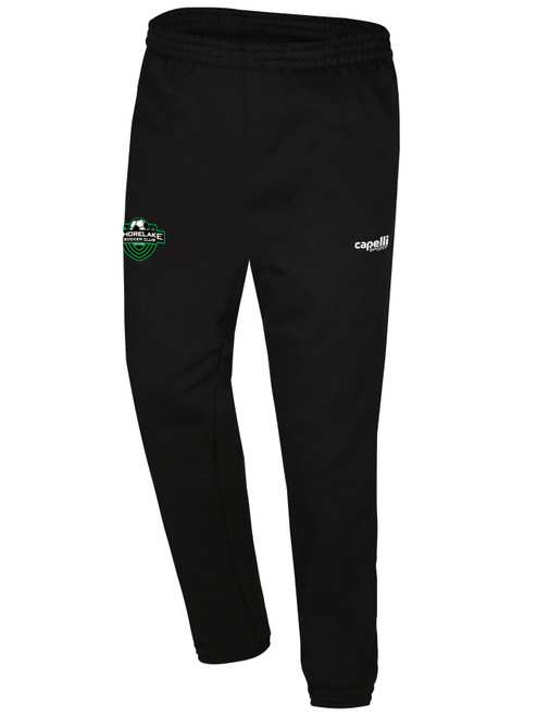 SHORELAKE SC BASICS FLEECE SWEATPANTS LOGO RIGHT LEG BLACK WHITE