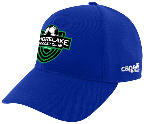 SHORELAKE SC CS II TEAM BASEBALL CAP ROYAL BLUE WHITE