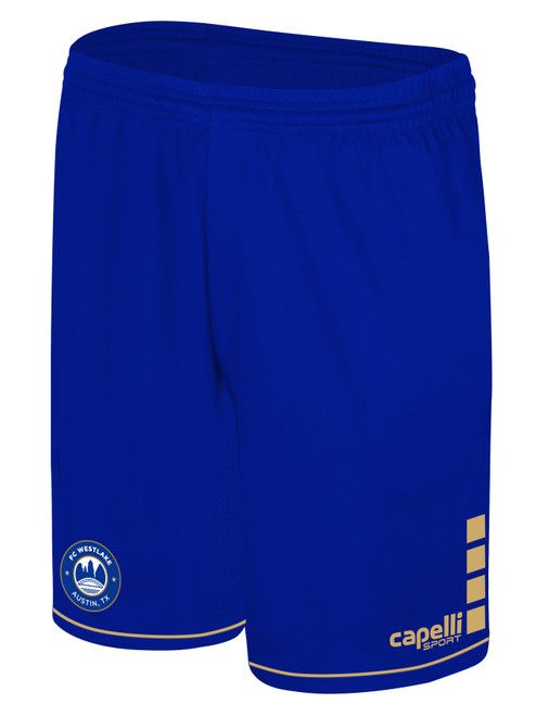 FC WESTLAKE LOBITOS COMPETITIVE EMPIRE SHORTS ROYAL BLUE BRIGHT GOLD -KIT