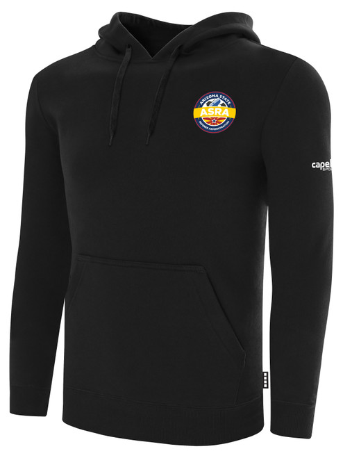 REFEREE BASICS FLEECE HOODIE BLACK WHITE - ASRA
