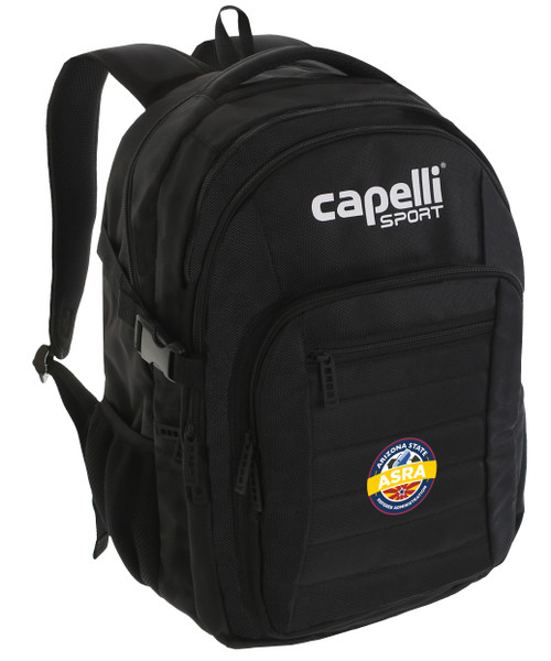 REFEREE SELECT BACKPACK 18”h x 13”w x 9.5”d BLACK WHITE  - ASRA