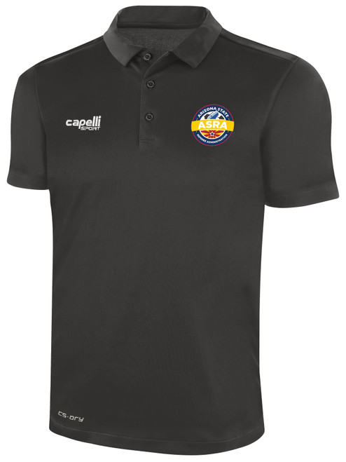 REFEREE CLASSIC POLY POLO DARK GREY - ASRA