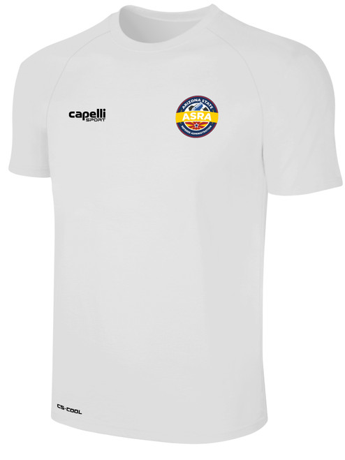 REFEREE BASICS II SHORT SLEEVE TRAINING TOP WHITE BLACK - ASRA