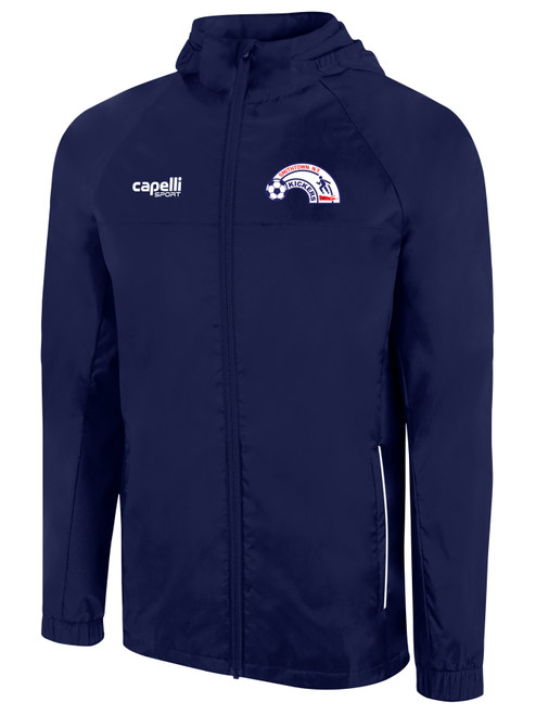 SMITHTOWN KICKERS BASICS ALL WEATHER JACKET NAVY WHITE
