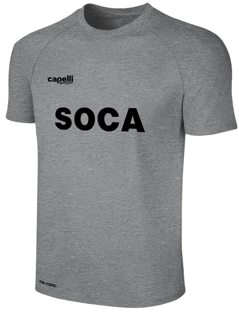 SOCA  BASICS II TRAINING JERSEY LIGHT HEATHER GREY BLACK -KIT