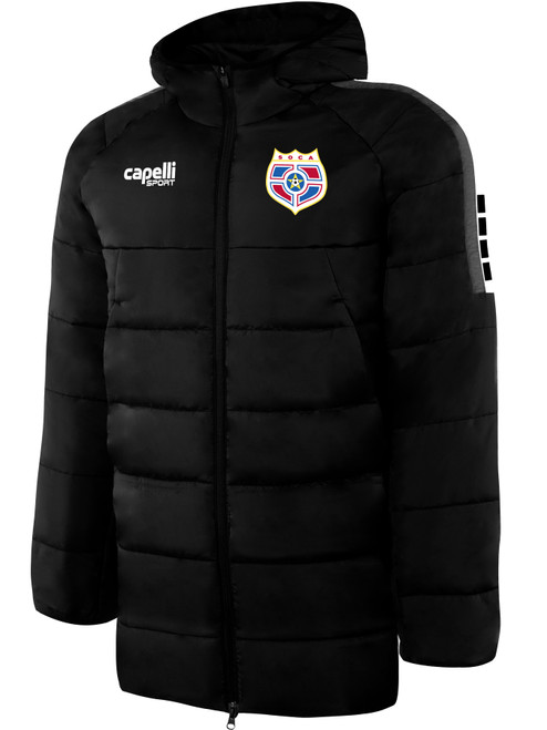 SOCA MADISON STADIUM JACKET BLACK WHITE
