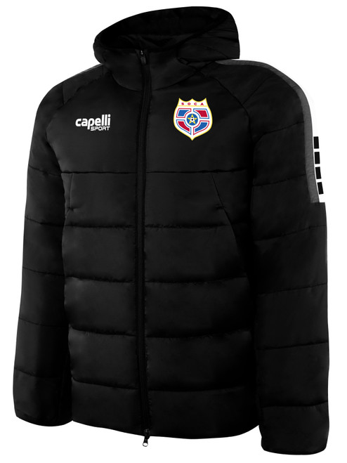 SOCA MADISON SHORT WINTER JACKET BLACK WHITE