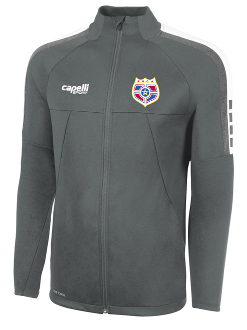SOCA MADISON TRAINING JACKET MEDIUM GREY WHITE