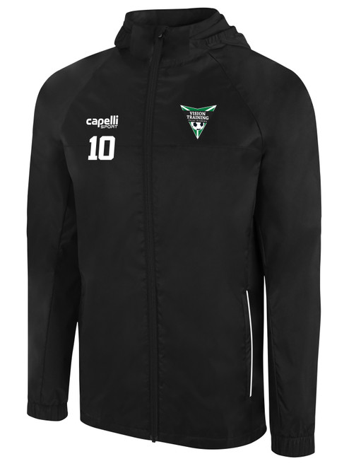VISION TRAINING SA  BASICS ALL WEATHER JACKET BLACK WHITE