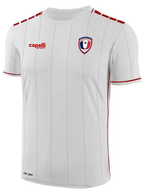 WICHITA UNITED U9 AND ABOVE EMPIRE KNIT STRIPE JERSEY WHITE RED -KIT