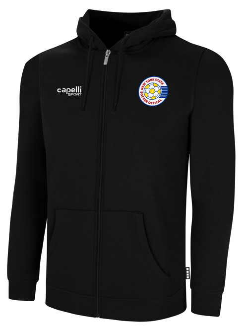 REFEREE  BASICS FLEECE ZIP UPBLACK WHITE - NYS