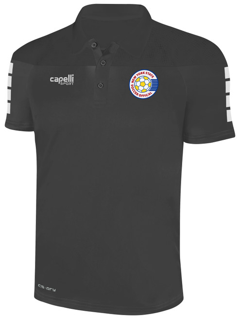 REFEREE  TRIBECA POLY POLO DARK GREY - NYS